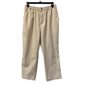 Haband Casual Joe Mens Tan Elastic Waist Cotton Blend Pants 42/S Style 075